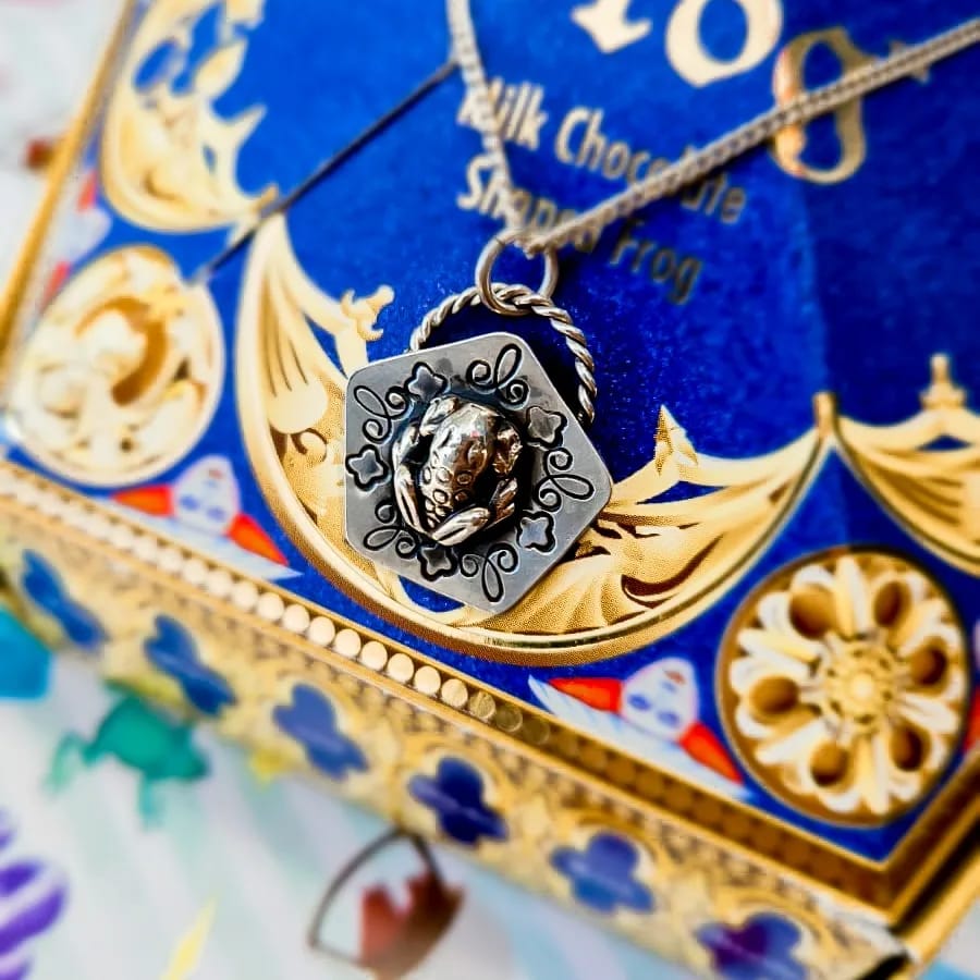 Chocolate Frog Card necklace