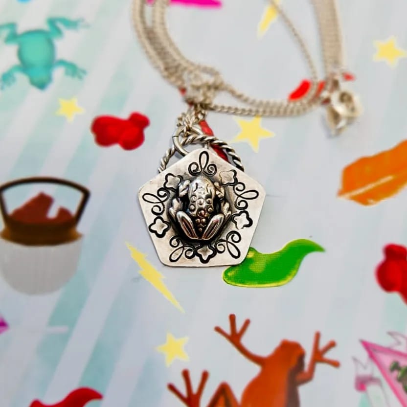 Chocolate Frog Card necklace