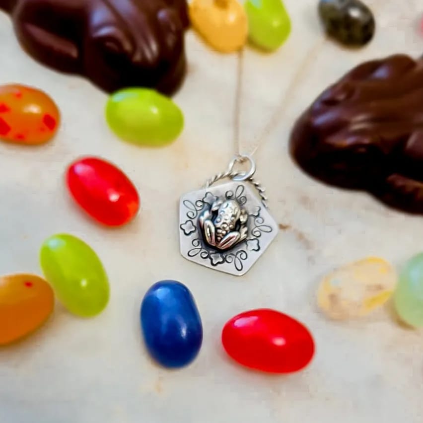 Chocolate Frog Card necklace