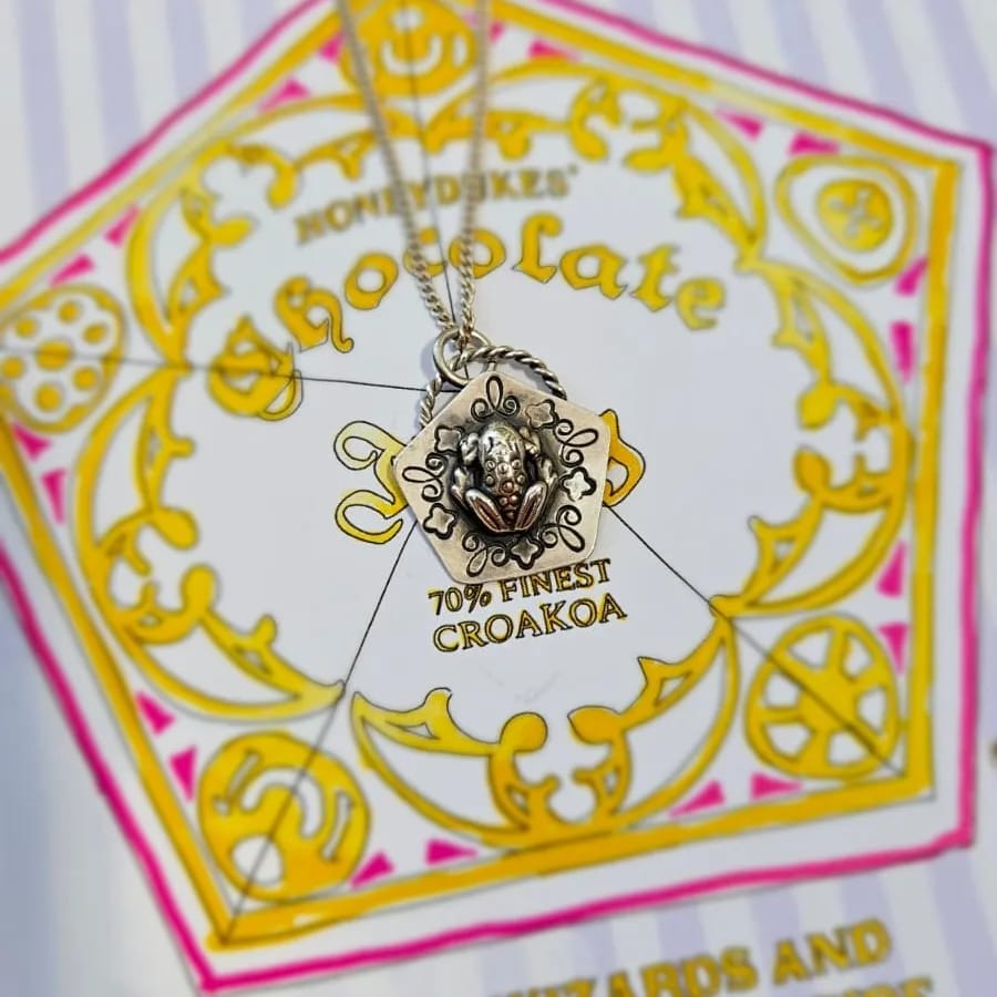 Chocolate Frog Card necklace